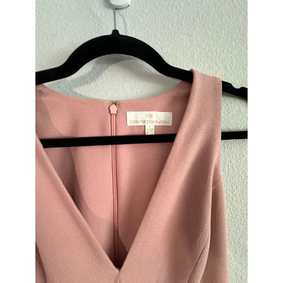 NWT Dress the Population Catalina Fit & Flare Cocktail Midi Dress Size S Blush - Picture 7 of 16